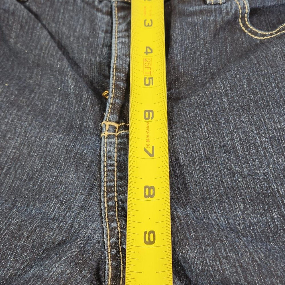 Gloria Vanderbilt Stretch Jeans Size 6 Blue Cropped Leg Embelished Pockets - Picture 11 of 13